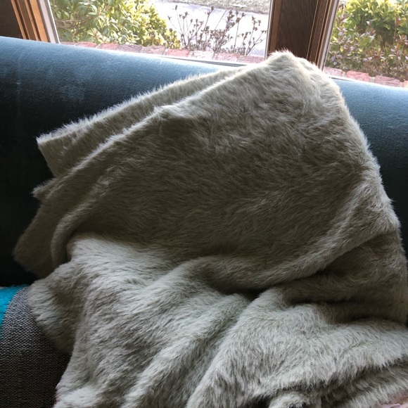 Anthropologie oversized soft light green Scarf - Picture 3 of 5